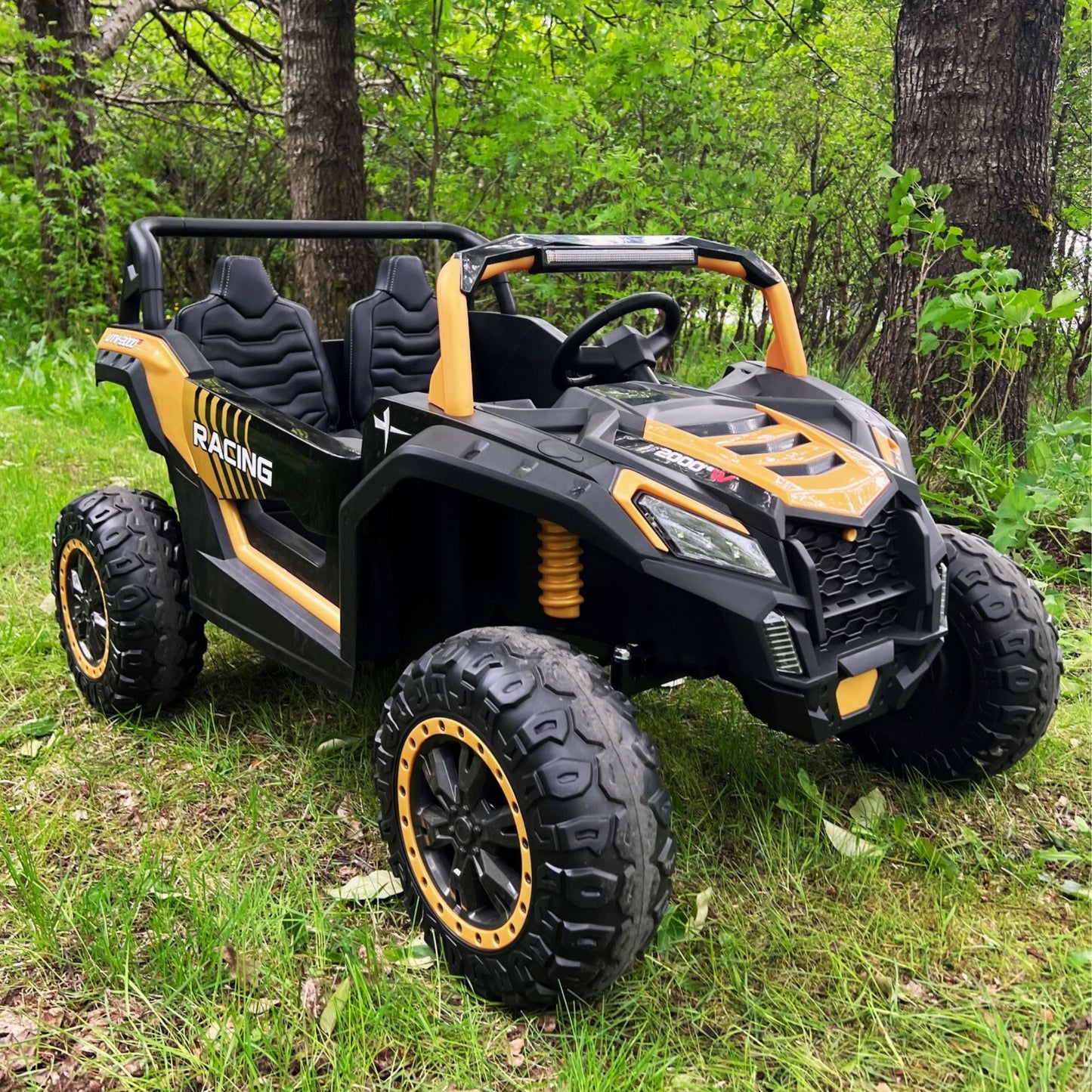 Rafmagnsbuggy Fyrir Krakka - Alvöru Fjórhjóladrif (Gull)