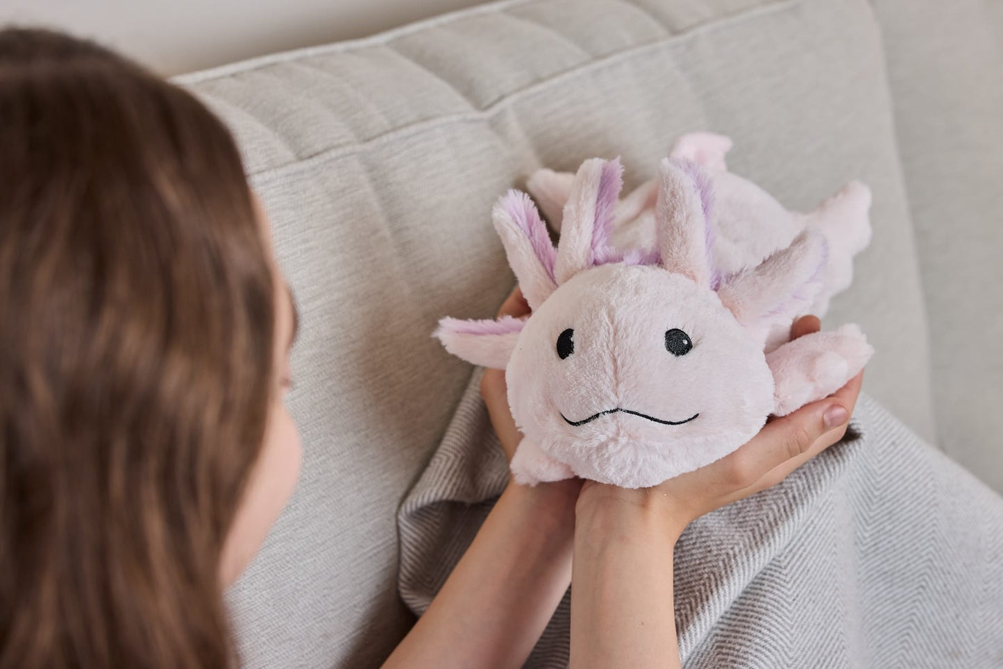 Warmies junior® Bleikur trúðfiskur Hitabangsi