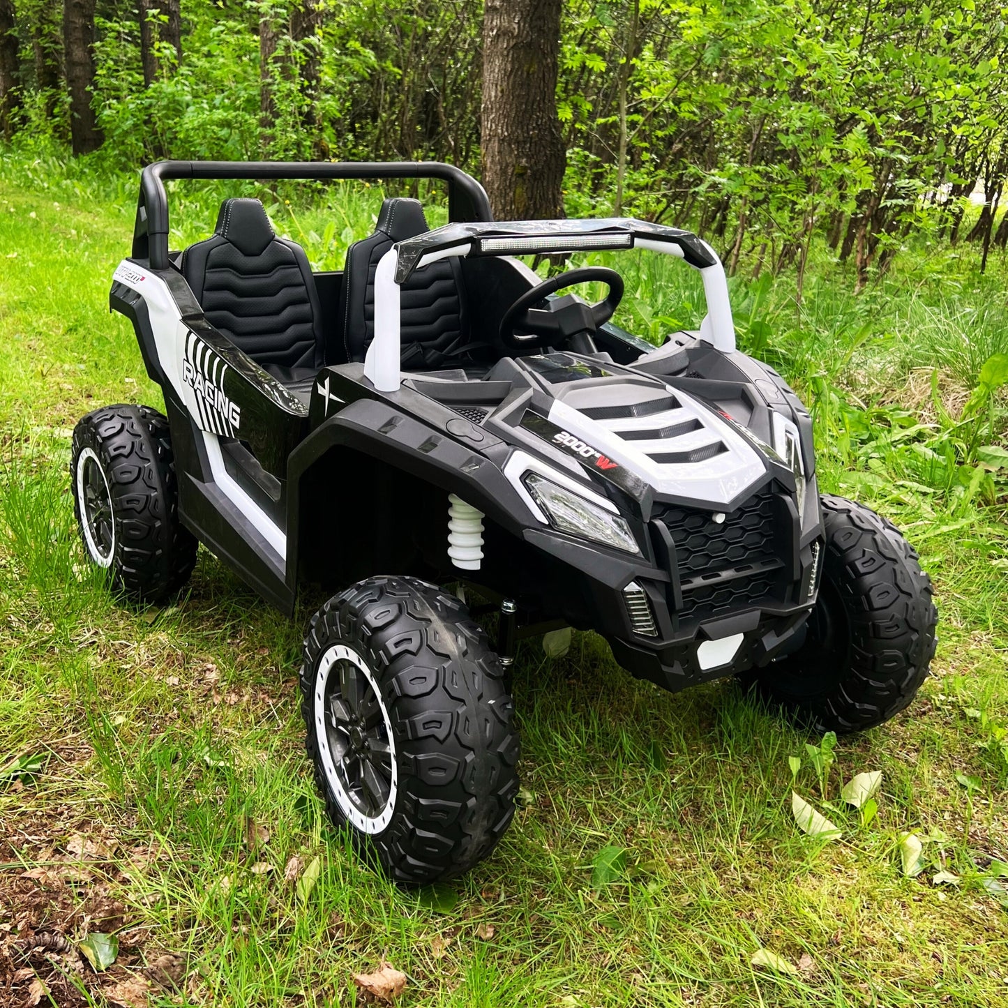Rafmagnsbuggy Fyrir Krakka - Alvöru Fjórhjóladrif (Hvítur)