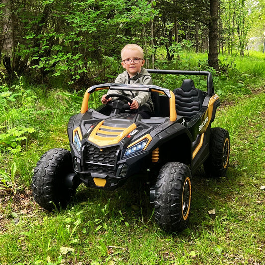 Rafmagnsbuggy Fyrir Krakka - Alvöru Fjórhjóladrif (Gull - Afhending 10.Nóvember)