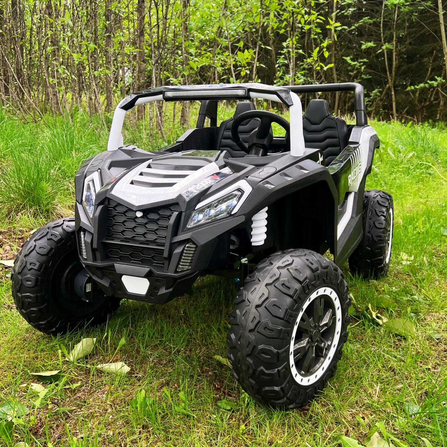 Rafmagnsbuggy Fyrir Krakka - Alvöru Fjórhjóladrif (Hvítur)