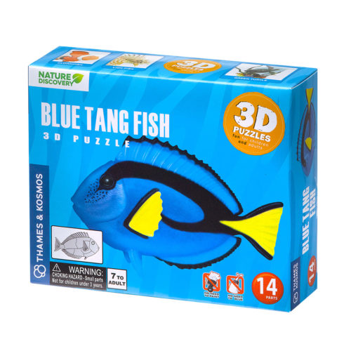 3D Púsl Blár Tang