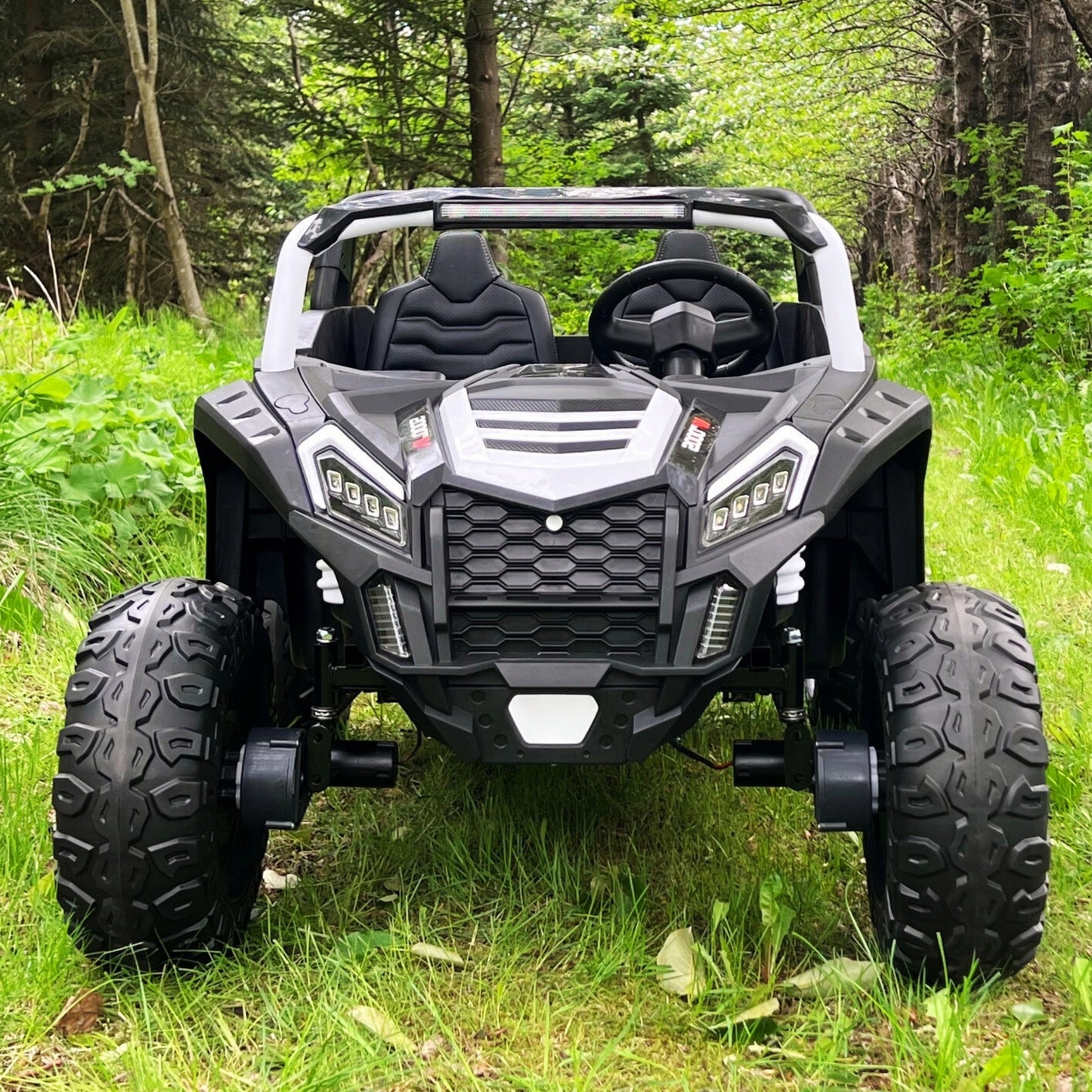 Rafmagnsbuggy Fyrir Krakka - Alvöru Fjórhjóladrif (Hvítur)