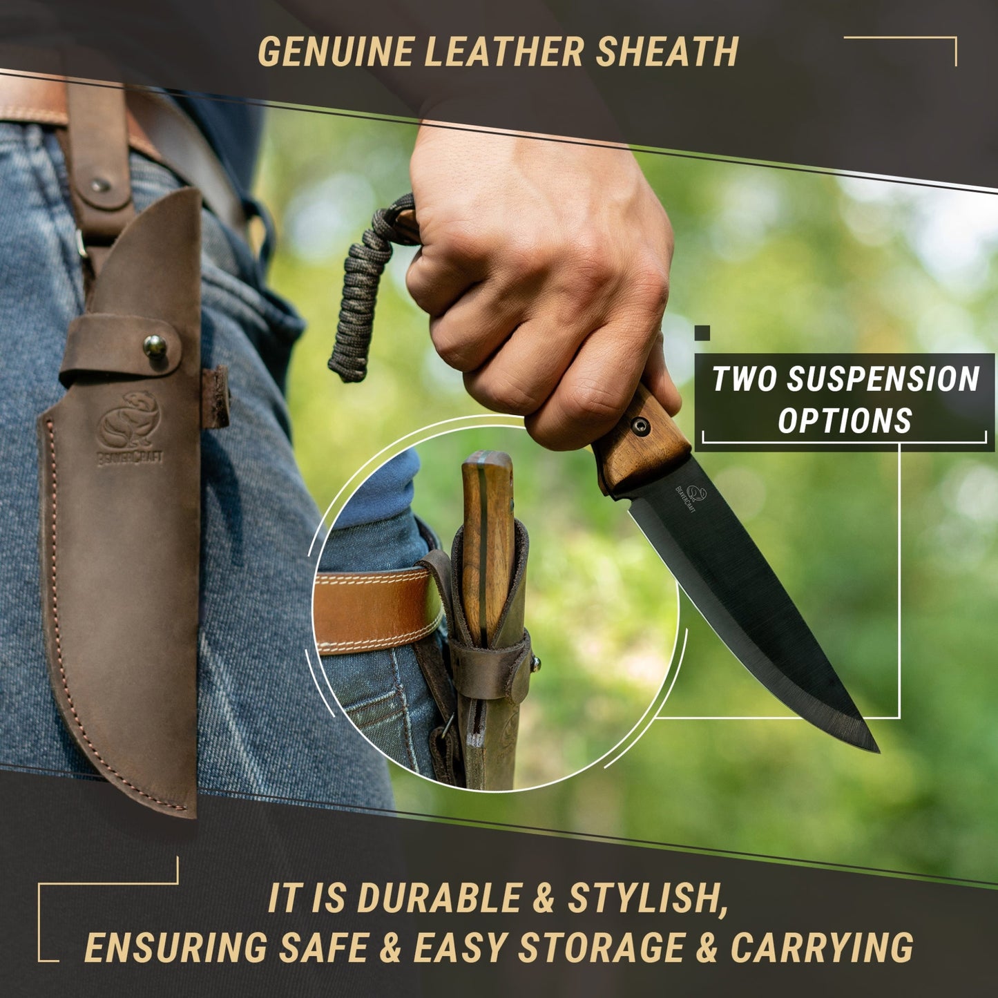 BEAVERCRAFT® Bushcraft hnífur