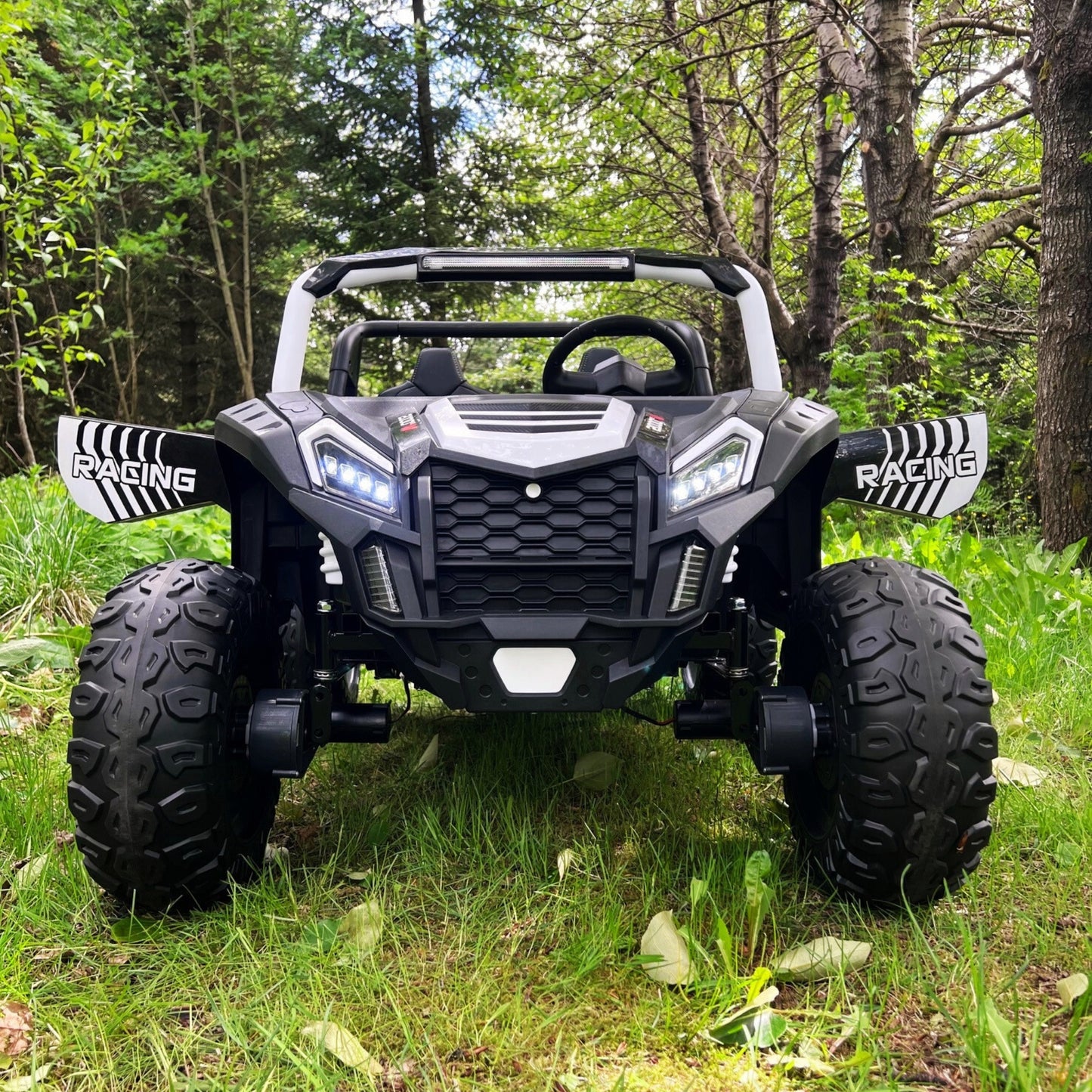 Rafmagnsbuggy Fyrir Krakka - Alvöru Fjórhjóladrif (Hvítur)