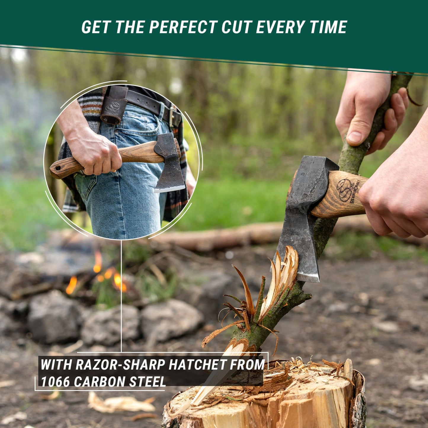 BEAVERCRAFT® AX1 Bushcraft Öxi