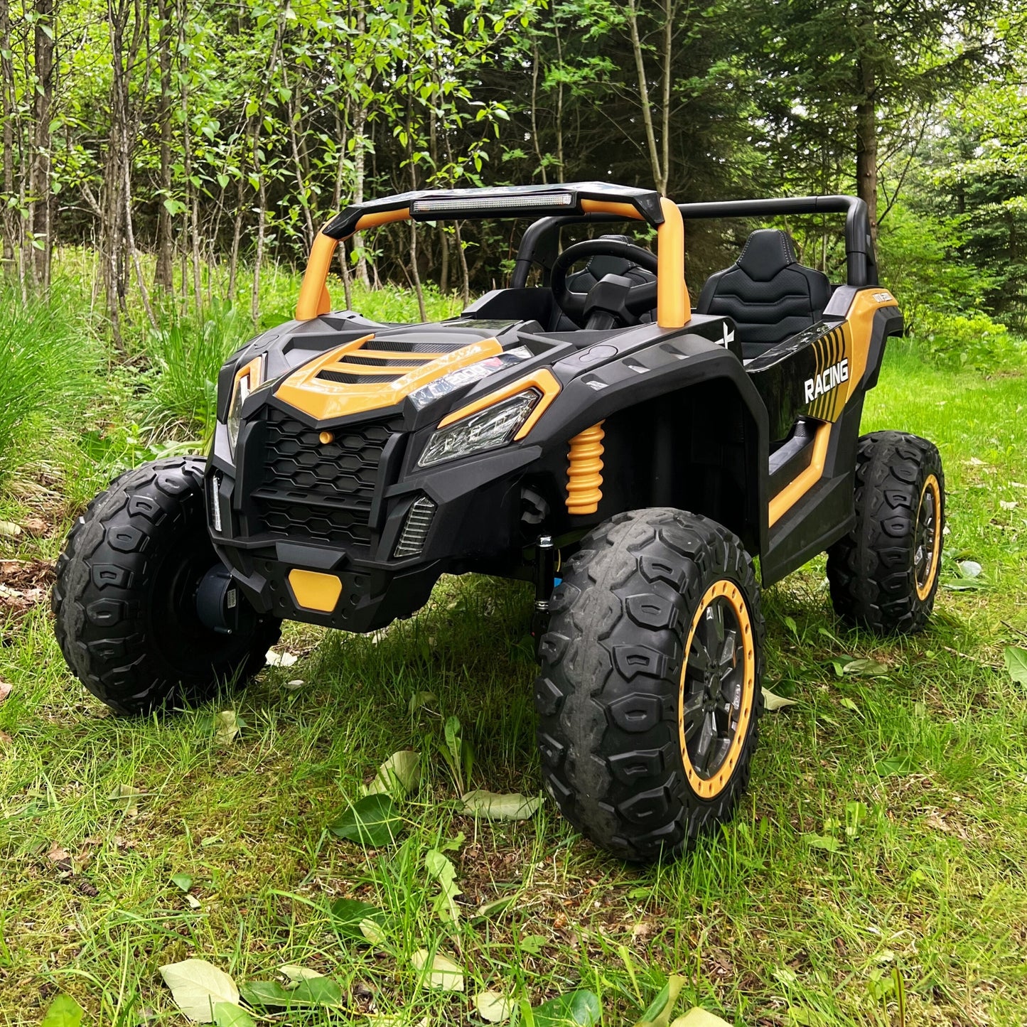 Rafmagnsbuggy Fyrir Krakka - Alvöru Fjórhjóladrif (Gull)