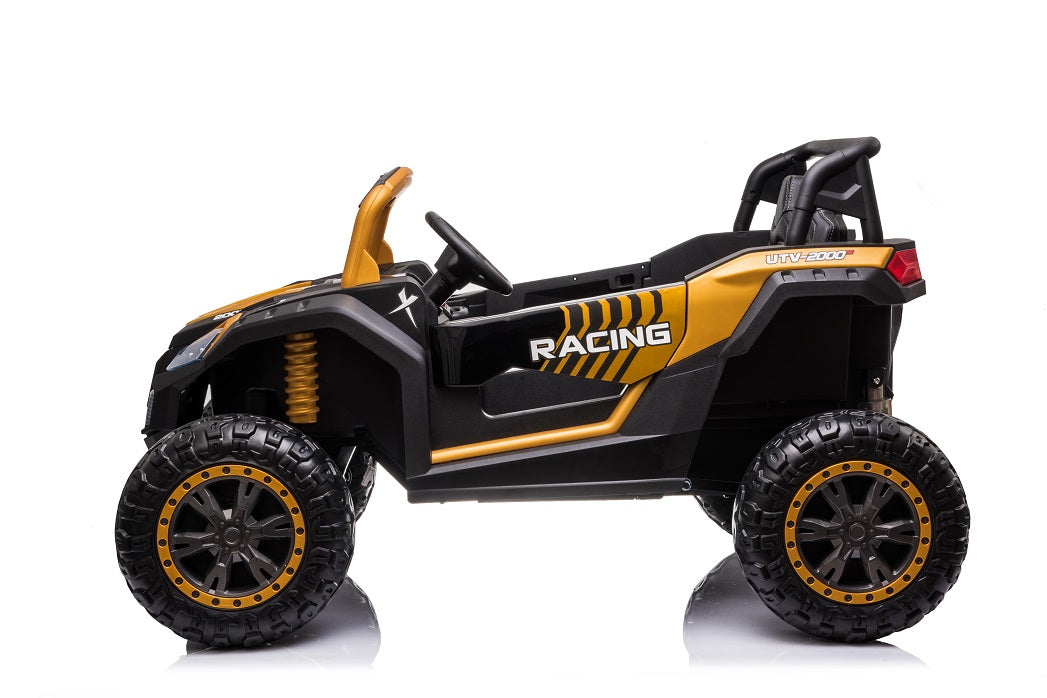 Rafmagnsbuggy Fyrir Krakka - Alvöru Fjórhjóladrif (Gull)