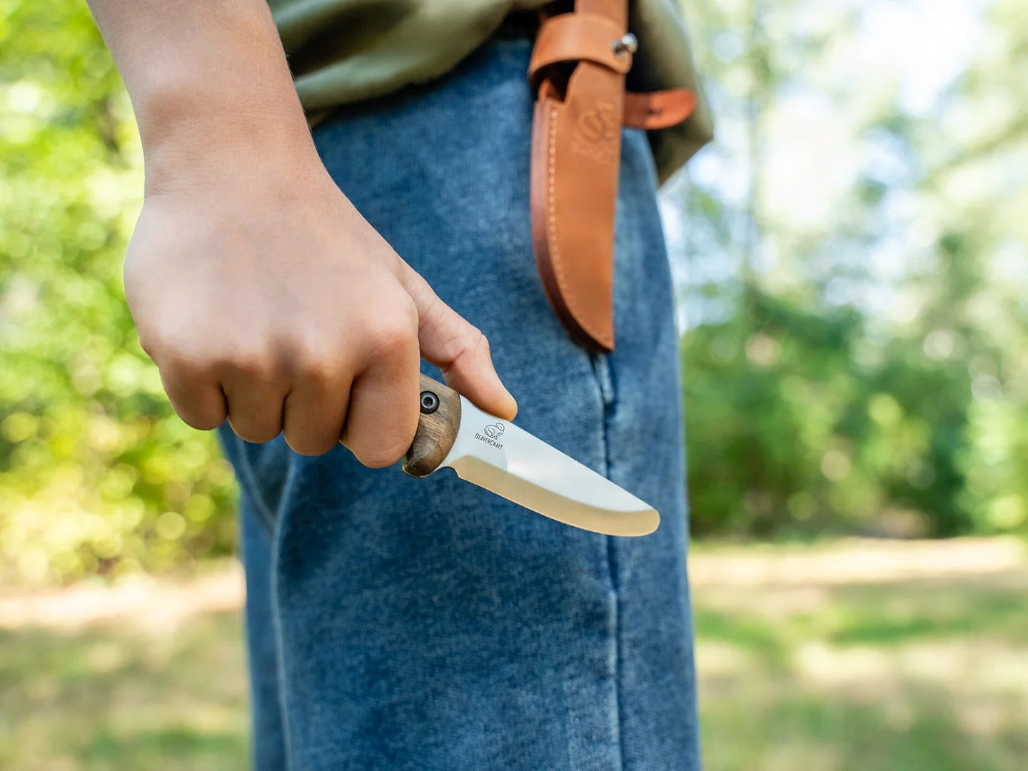 BEAVERCRAFT® Bushcraft Rúnaður Byrjenda Hnífur