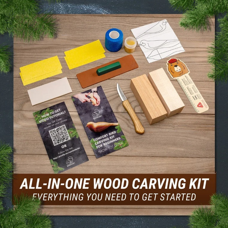BEAVERCRAFT® Tálgunarsett fugl