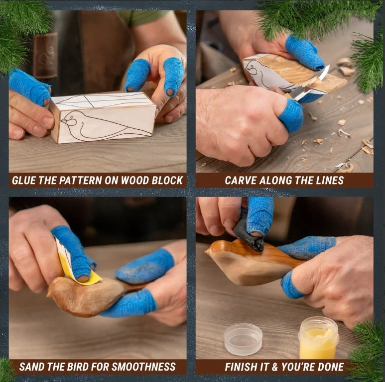 BEAVERCRAFT® Tálgunarsett fugl