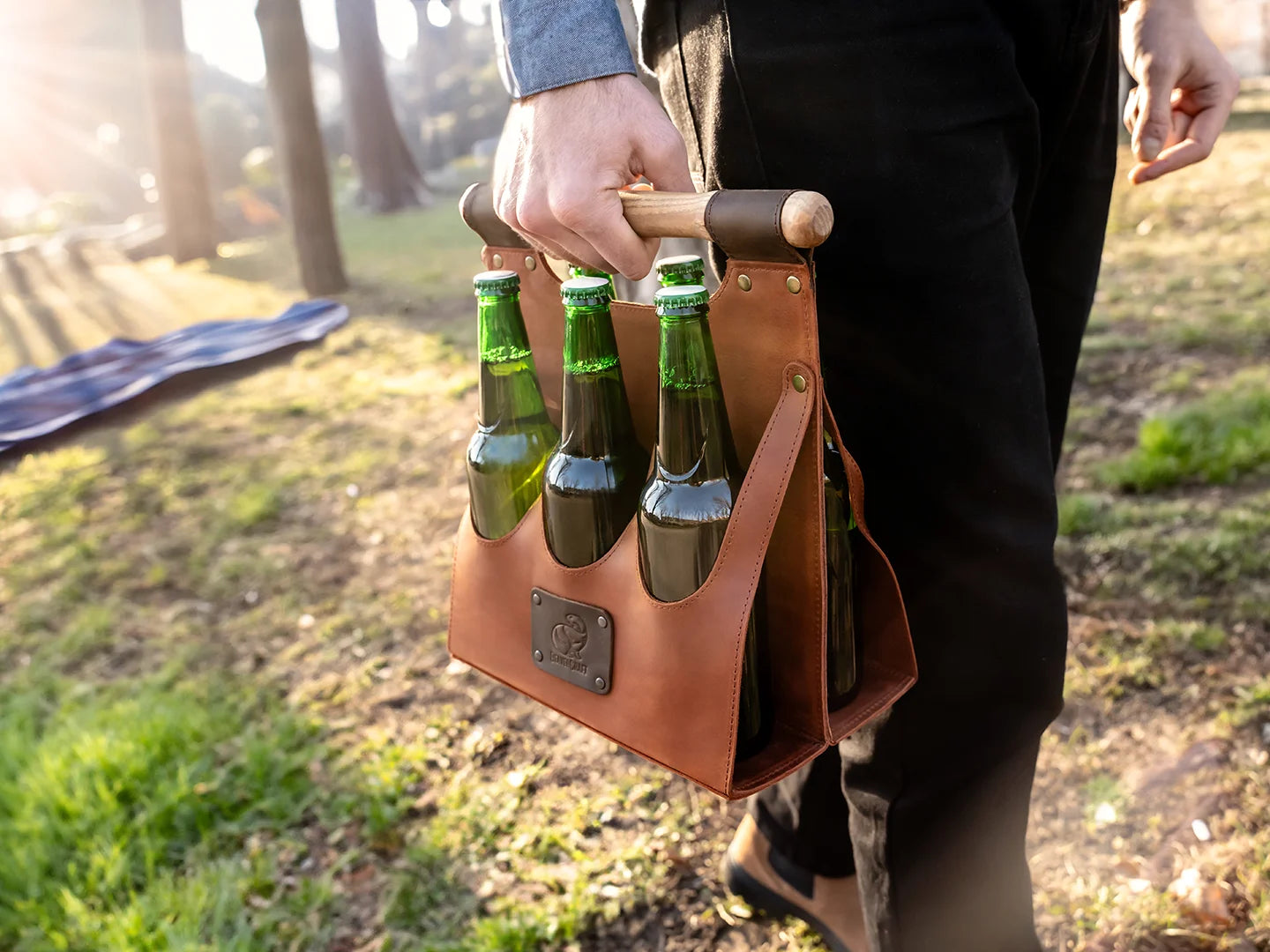 BEAVERCRAFT® Leðurtaska fyrir 6 flöskur LC_BH6