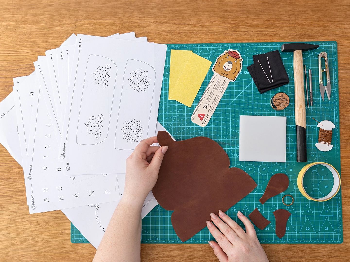 BEAVERCRAFT® DIY Leður gleraugnahulstur