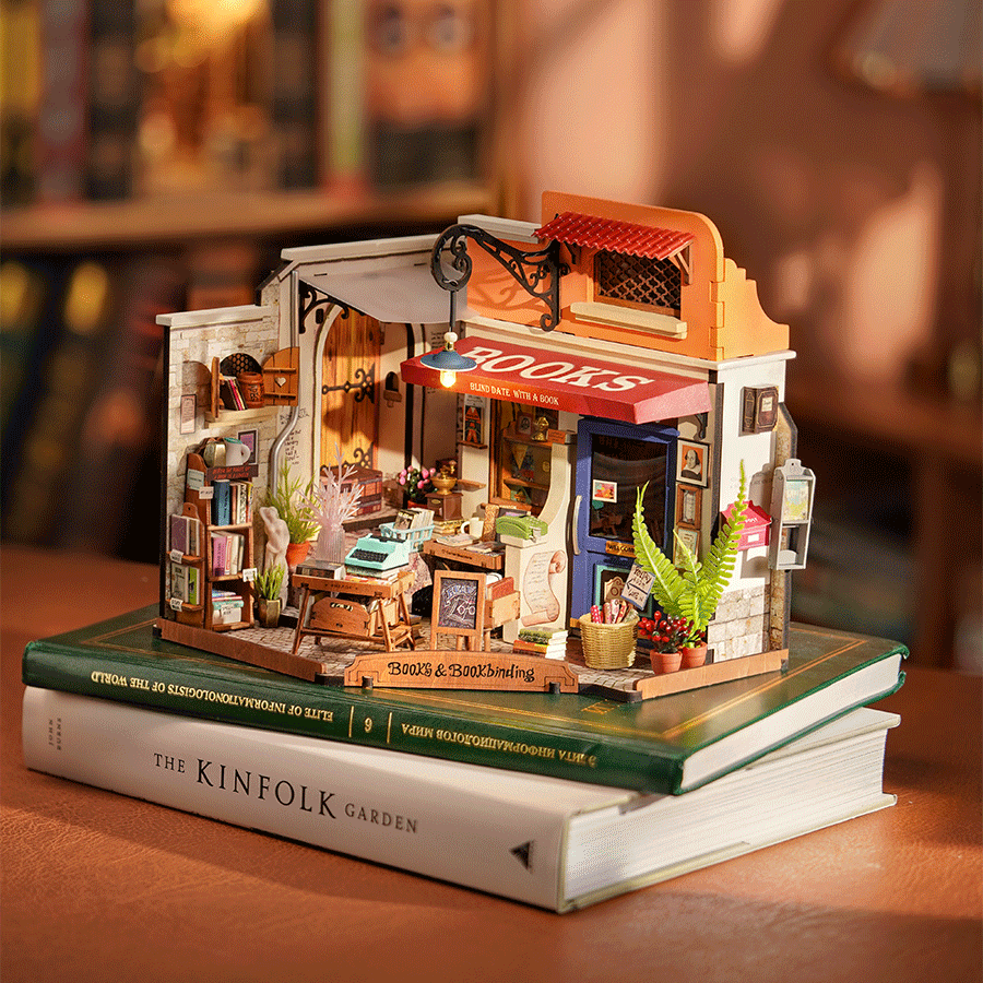 ROLIFE® Þrívíddar viðarpúsl - Corner Bookstore (DG164)