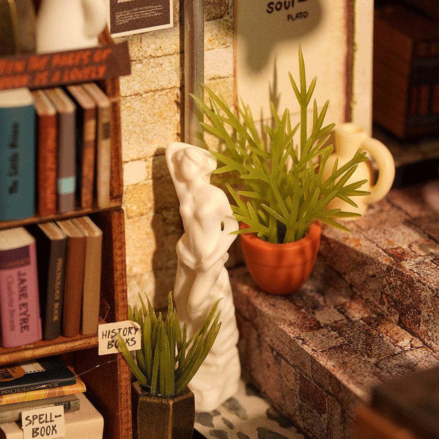 ROLIFE® Þrívíddar viðarpúsl - Corner Bookstore (DG164)
