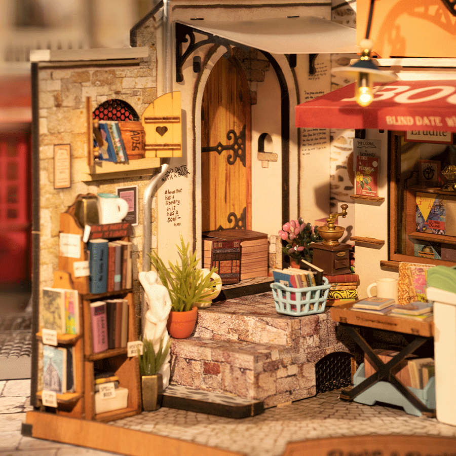 ROLIFE® Þrívíddar viðarpúsl - Corner Bookstore (DG164)