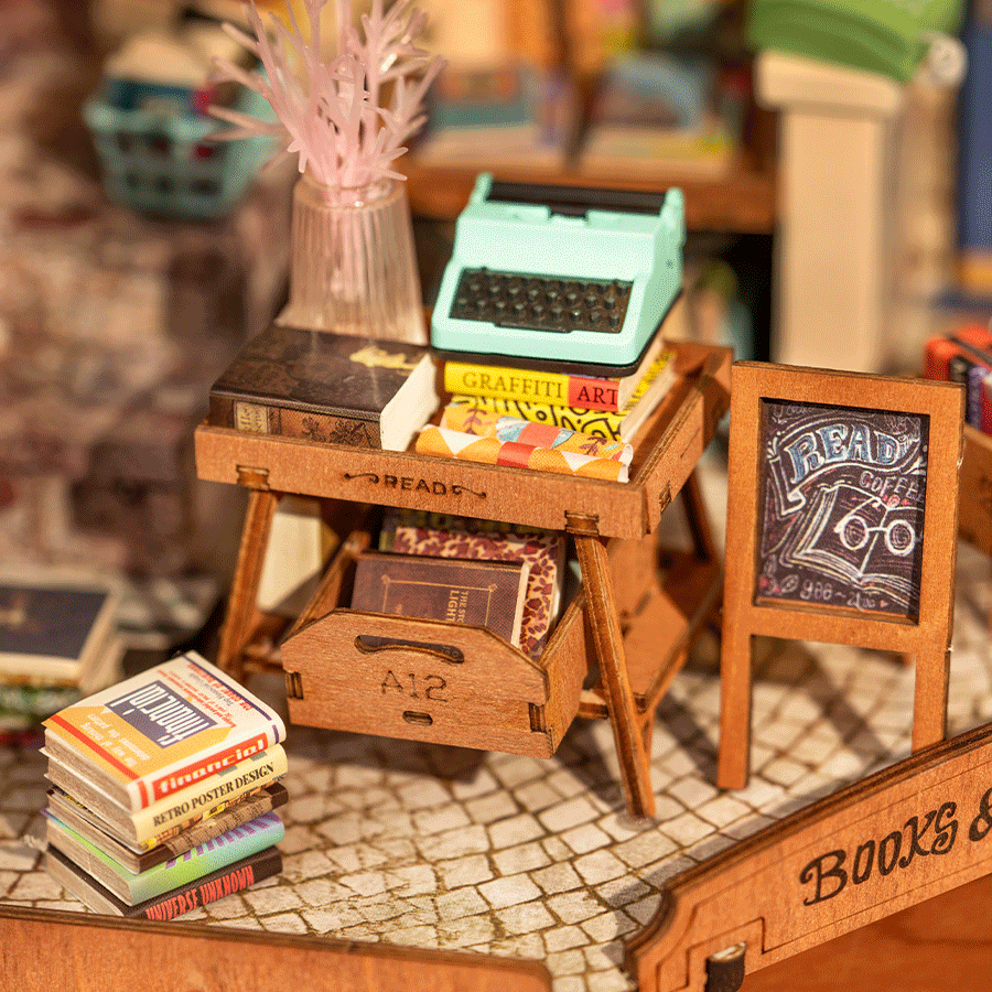ROLIFE® Þrívíddar viðarpúsl - Corner Bookstore (DG164)