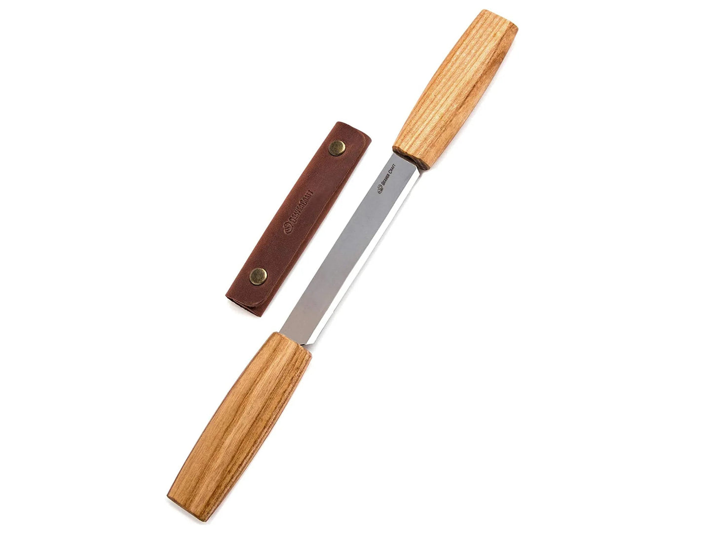 BEAVERCRAFT® DK2S – Tálgunarhnífur með leðurhulstri