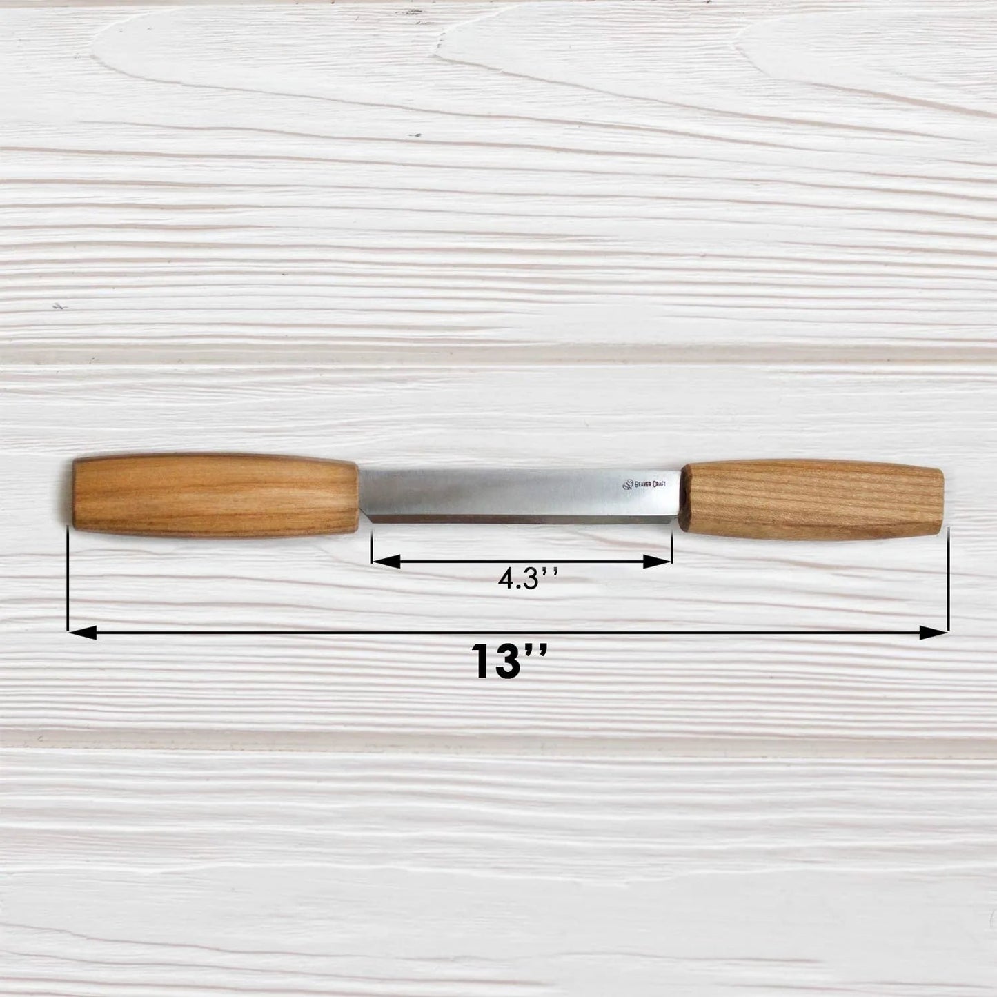 BEAVERCRAFT® DK2S – Tálgunarhnífur með leðurhulstri