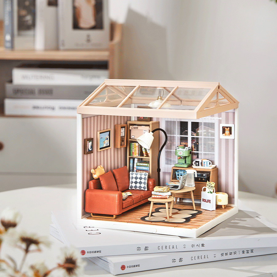 ROLIFE® Þrívíddar viðarpúsl - Cozy Living Lounge (DW007)