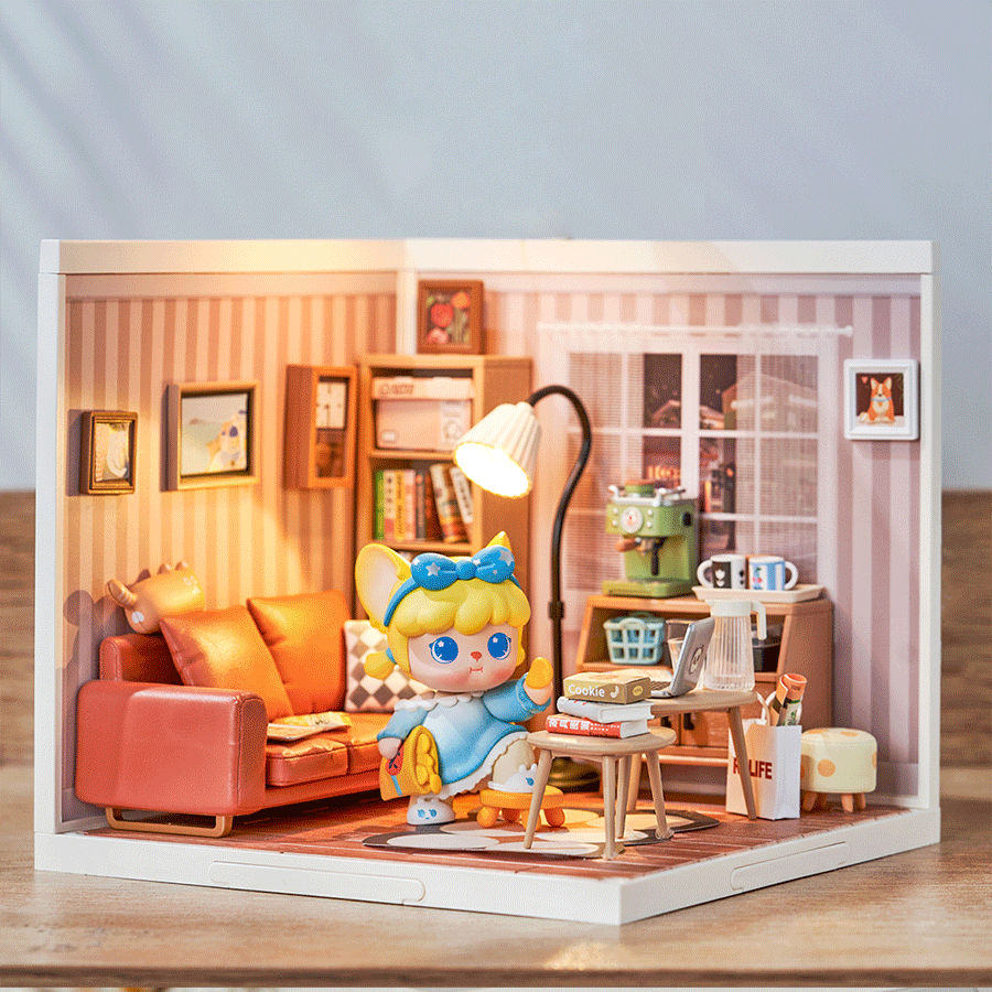 ROLIFE® Þrívíddar viðarpúsl - Cozy Living Lounge (DW007)