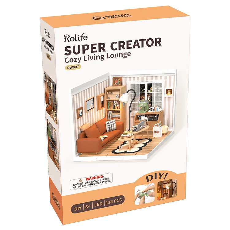 ROLIFE® Þrívíddar viðarpúsl - Cozy Living Lounge (DW007)