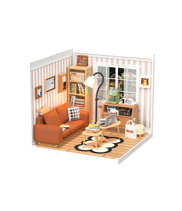 ROLIFE® Þrívíddar viðarpúsl - Cozy Living Lounge (DW007)