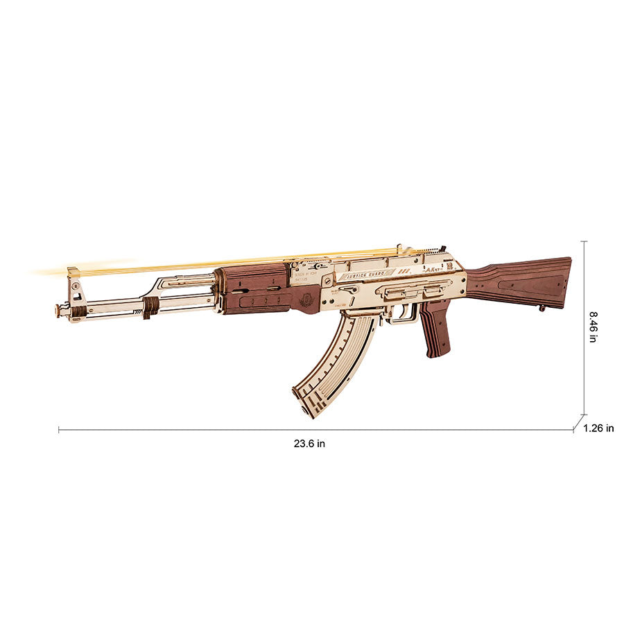 ROLIFE® Þrívíddar viðarpúsl - AK-47 (teygjubyssa)