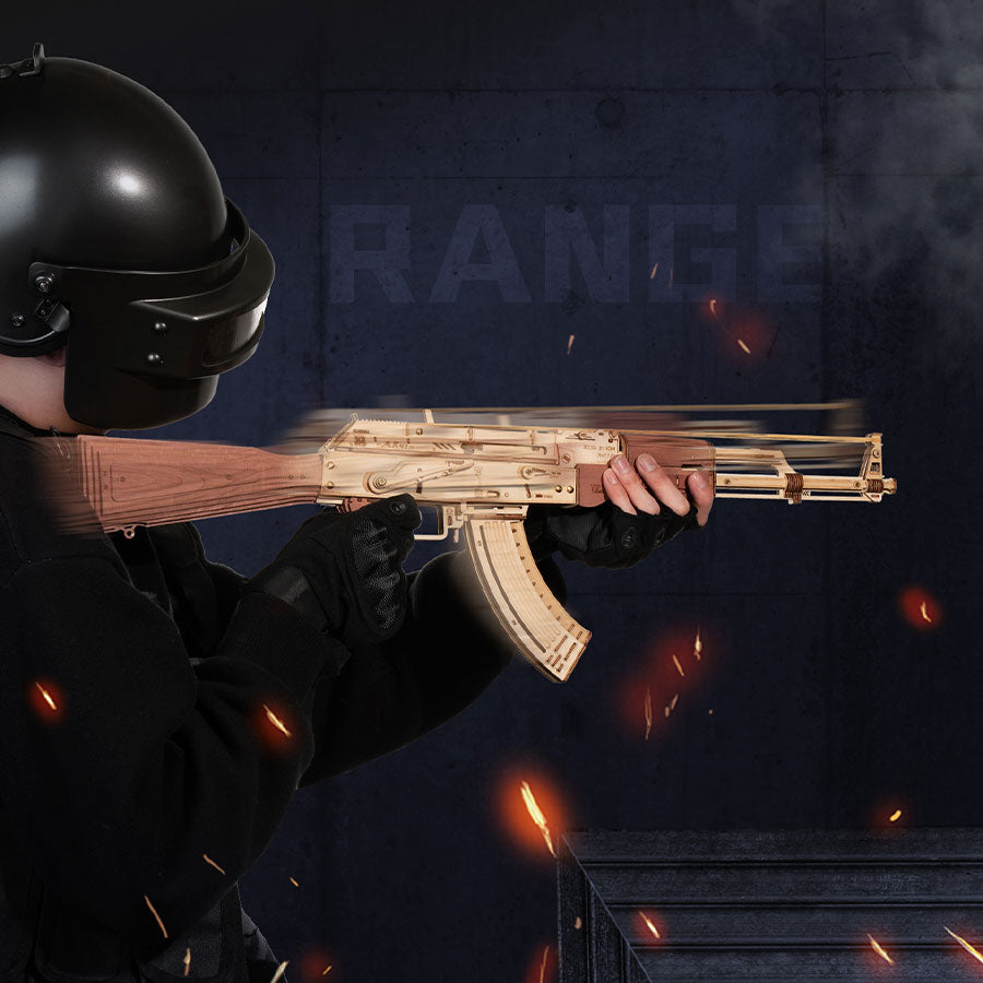 ROLIFE® Þrívíddar viðarpúsl - AK-47 (teygjubyssa)