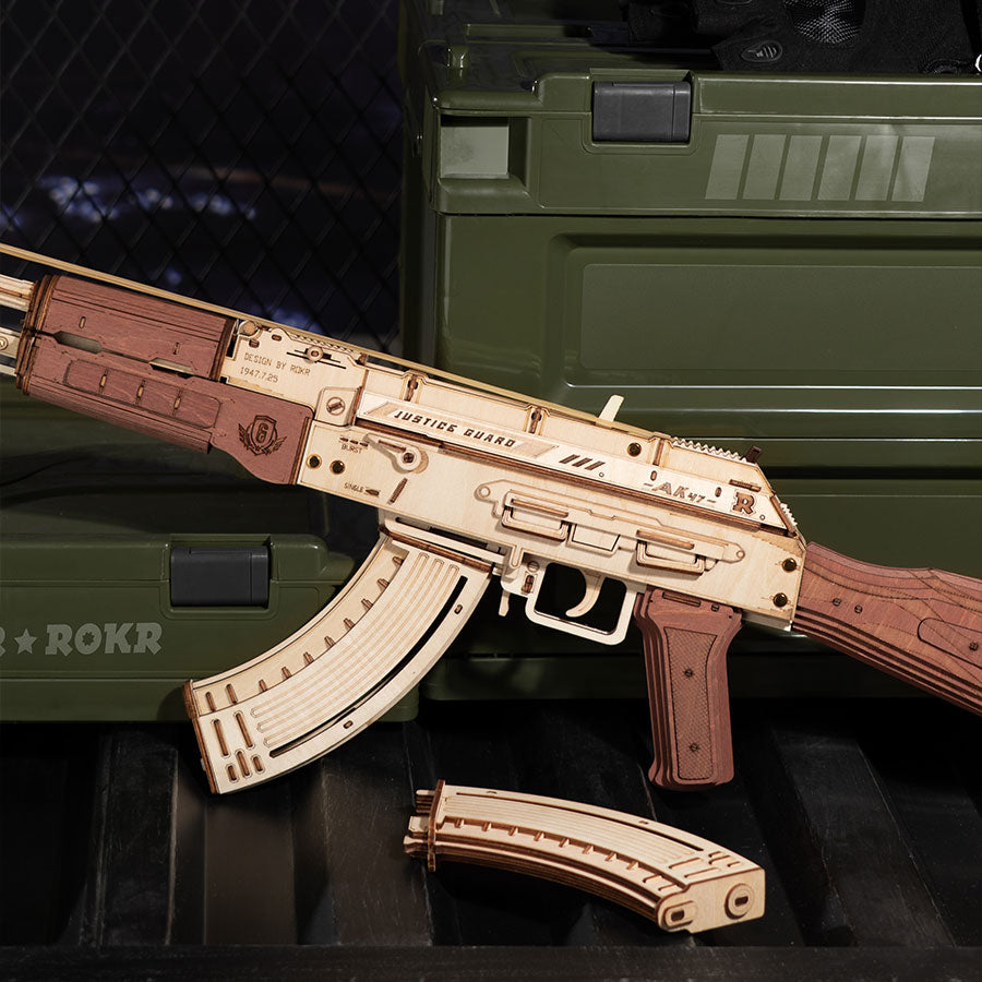 ROLIFE® Þrívíddar viðarpúsl - AK-47 (teygjubyssa)