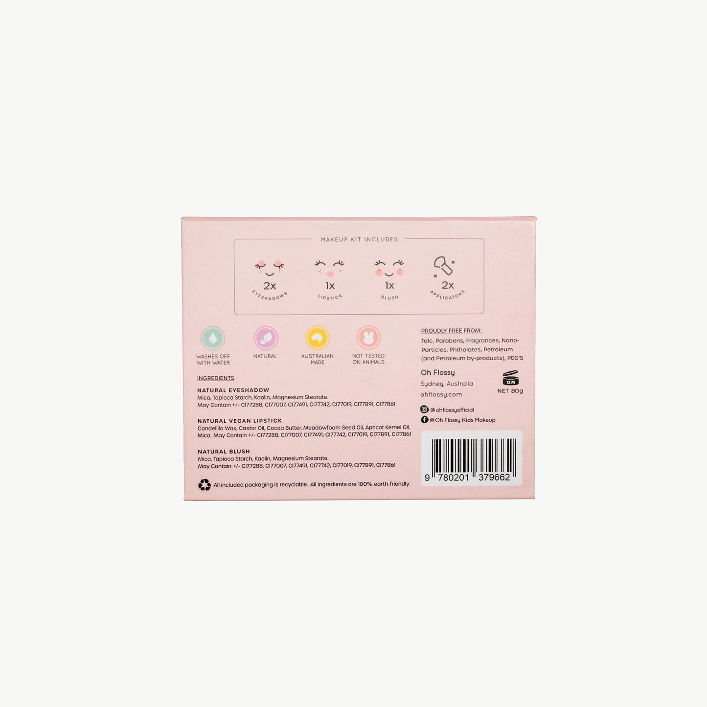 OhFlossy® Barna Makeup Sett - Lítið