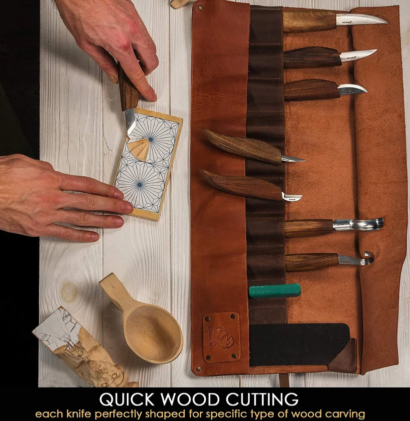 BEAVERCRAFT® Lúxus Tálgunarsett Hnífar