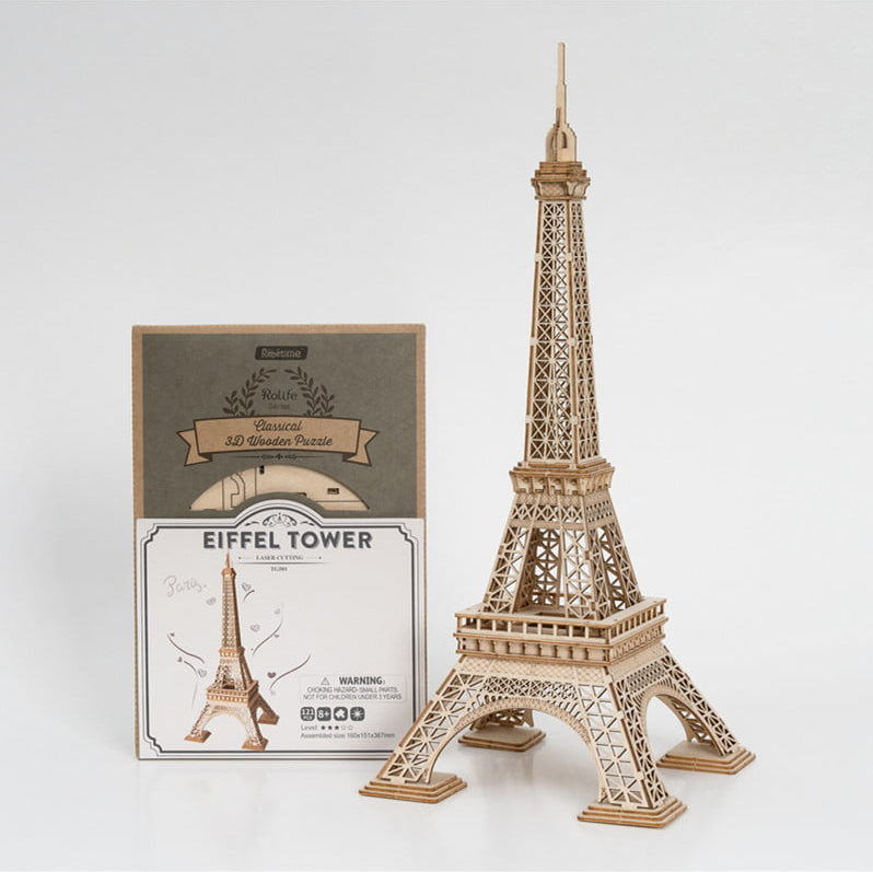 ROLIFE® Þrívíddar viðarpúsl - Eiffel Turninn
