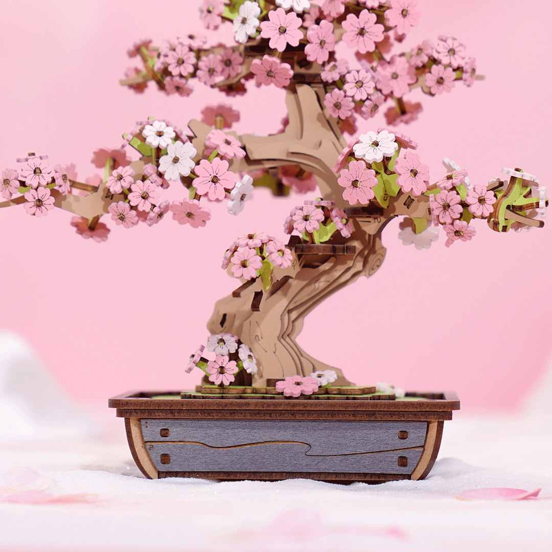 ROLIFE® Þrívíddar viðarpúsl - Sakura Bonsai