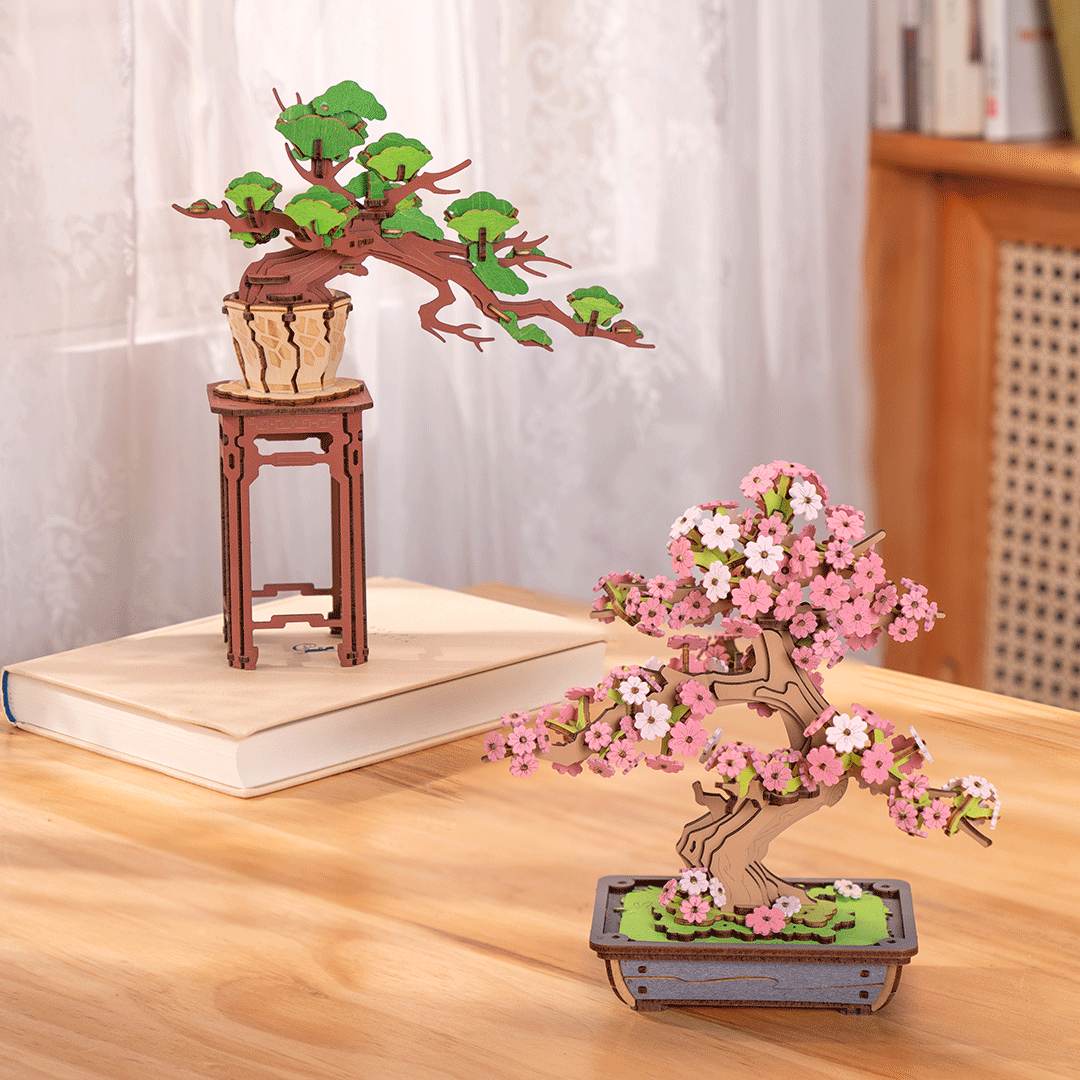 ROLIFE® Þrívíddar viðarpúsl - Sakura Bonsai