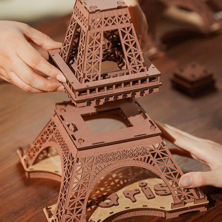 ROLIFE® Þrívíddar viðarpúsl - Eiffel Turninn Stór