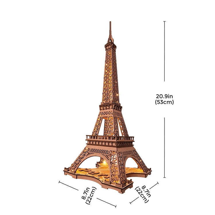 ROLIFE® Þrívíddar viðarpúsl - Eiffel Turninn Stór