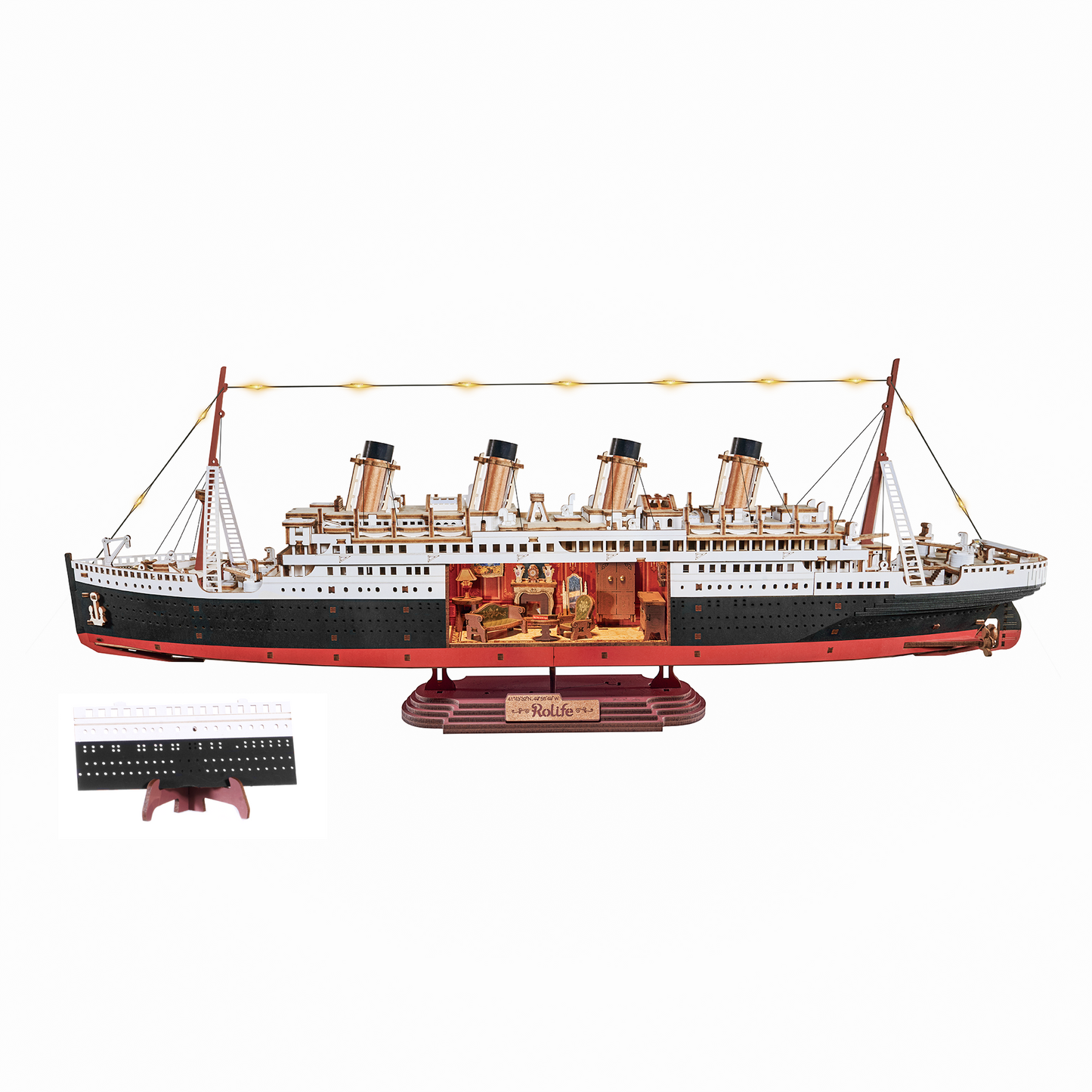 ROLIFE® Þrívíddar viðarpúsl - Skip - 1912 ·Eternal Atlantic Voyager