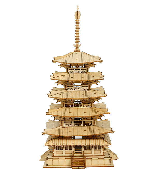 ROLIFE® Þrívíddar viðarpúsl - Five-storied Pagoda