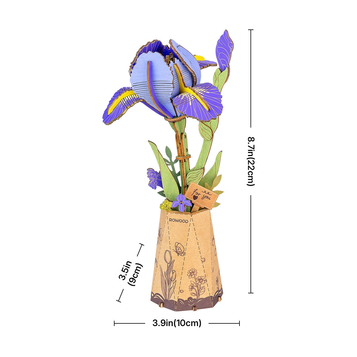 ROLIFE® Þrívíddar viðarpúsl - Purple Iris