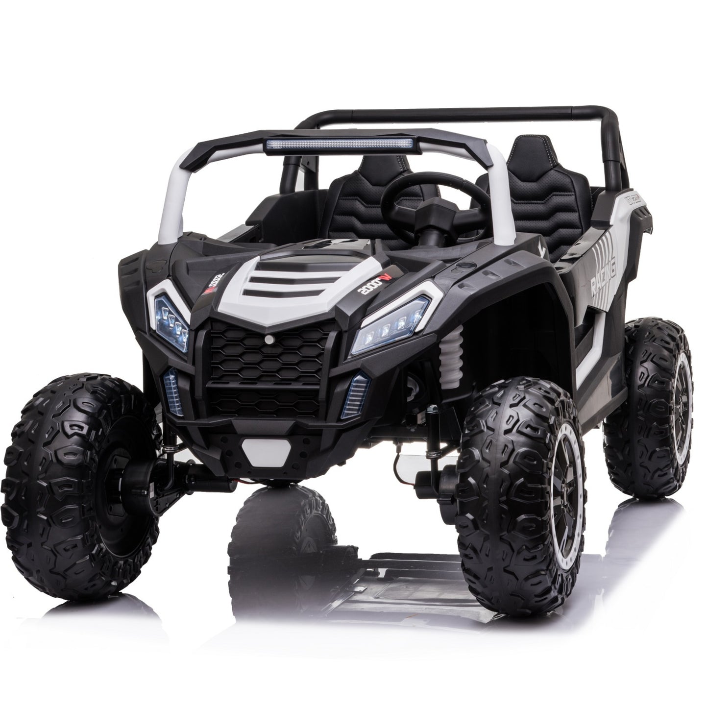Rafmagnsbuggy Fyrir Krakka - Alvöru Fjórhjóladrif (Hvítur)