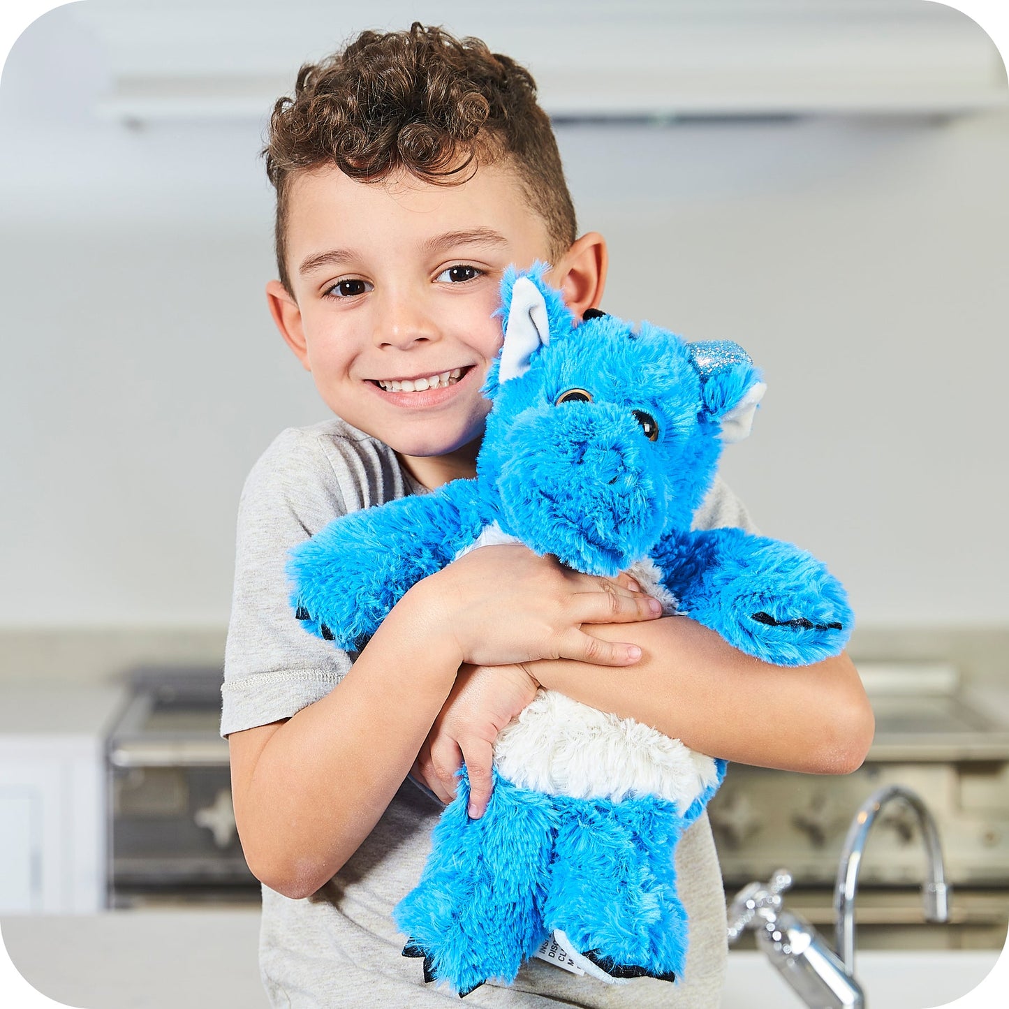 Warmies junior® Blár dreki Hitabangsi