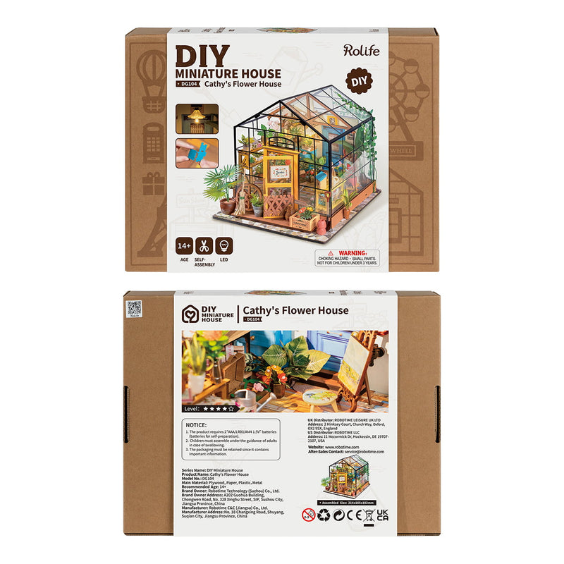 ROLIFE® Þrívíddar viðarpús - Cathy's Flower House (DG104)