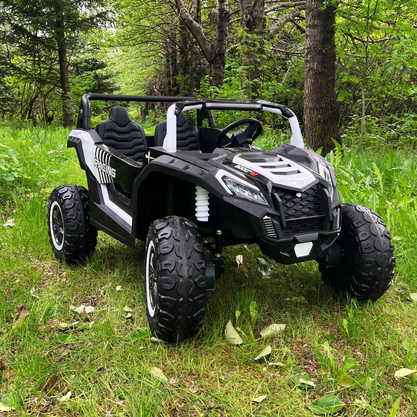 Rafmagnsbuggy Fyrir Krakka - Alvöru Fjórhjóladrif (Hvítur)