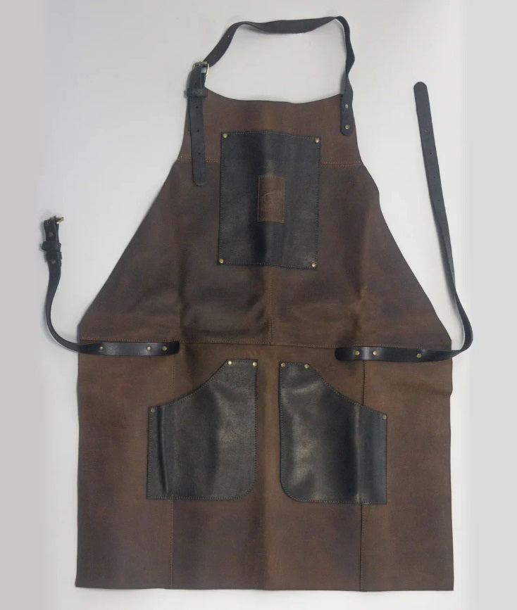 BEAVERCRAFT® AP3X – Brún og svört leðursvunta