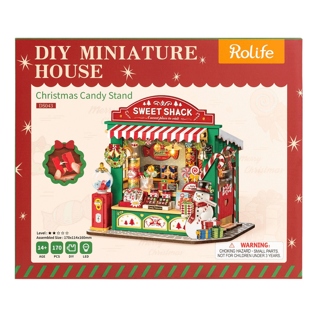 ROLIFE® Þrívíddar viðarpúsl - Christmas Candy Stand