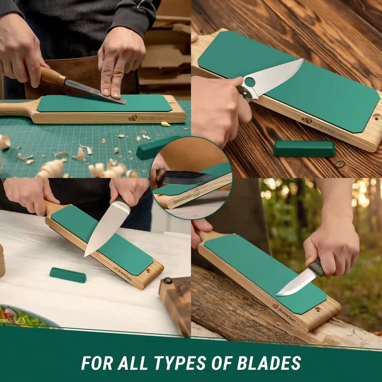BEAVERCRAFT® LS1P1 – Tvíhliða leðurstroppur með handfangi