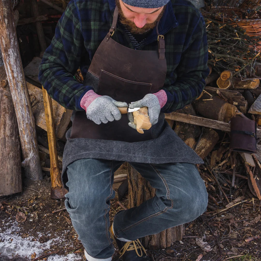 BEAVERCRAFT® Canvas & Leður Svunta - AP4
