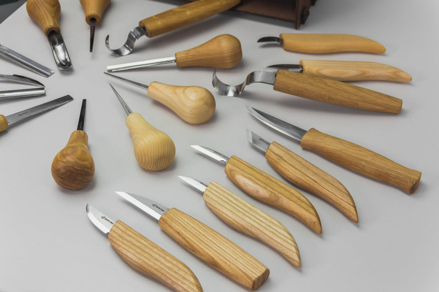 BEAVERCRAFT® Stórt tréskurðarsett (20 verkfæri + fylgihlutir)