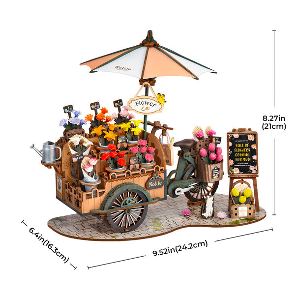 ROLIFE® Þrívíddar viðarpúsl - Blossom Cart TGS03